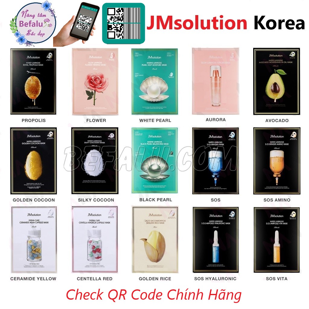 Mặt nạ JMsolution Có Check QR Code . Chính Hãng