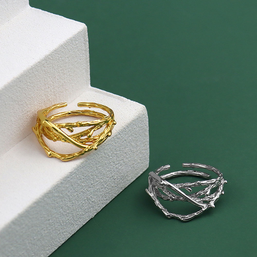 Nhẫn Hình Cây Tre Thiết Kế Đơn Giản Cho Nữ