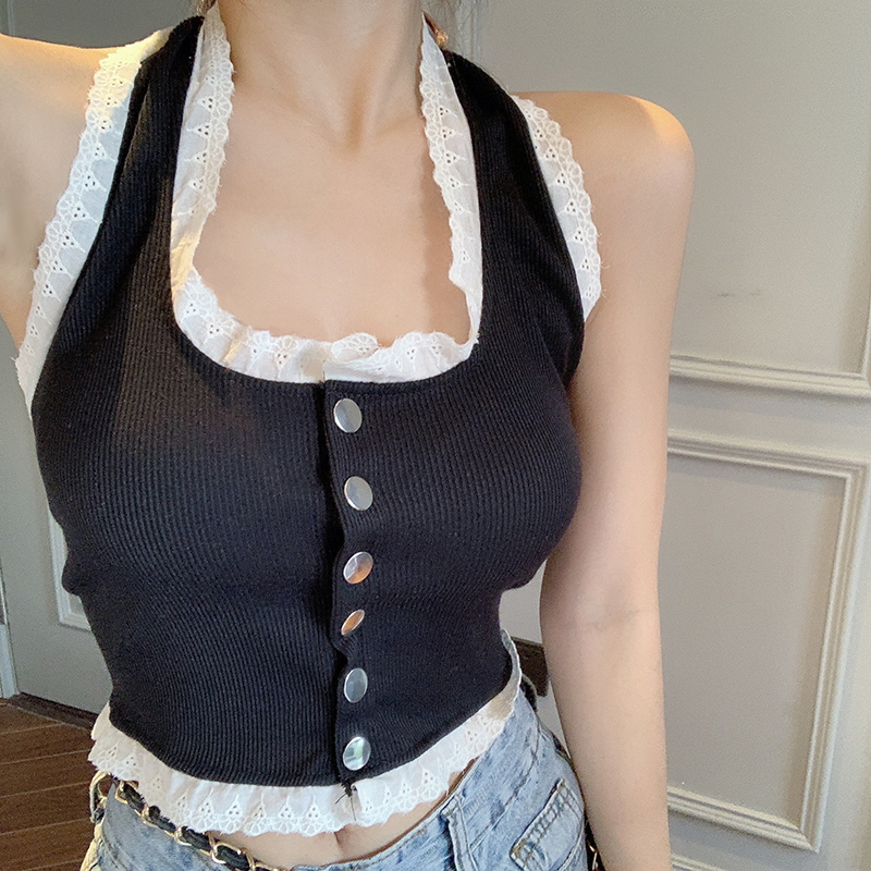 Áo Hai Dây Phối Ren Gợi Cảm Cho Nữ | BigBuy360 - bigbuy360.vn