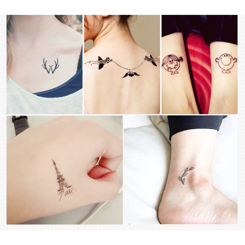 [ ĐƯỢC CHỌN KHUÔN VÀ MÀU MỰC ] Hình xăm Tạm Thời Mực xăm tạm thời 15 ngày (27 mẫu) Phù Hợp Mọi lứa tuổi