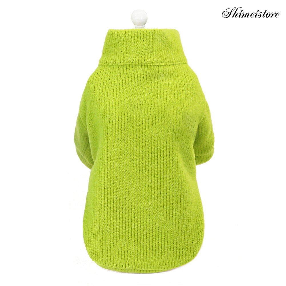 Shimei 🐼Winter Soft Slim Zipper Neck Dog Puppy Sweater Knitted Clothes Pets Apparel