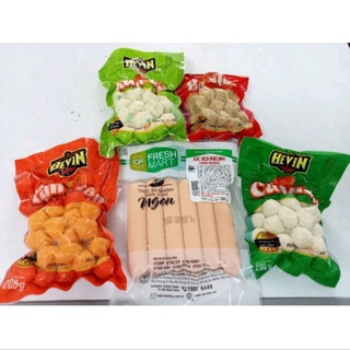 Cá, bò, tôm, rau củ loại túi mini 200g