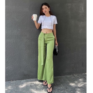Quần Lụa Satin Loe Nhẹ & Vạt  Dài