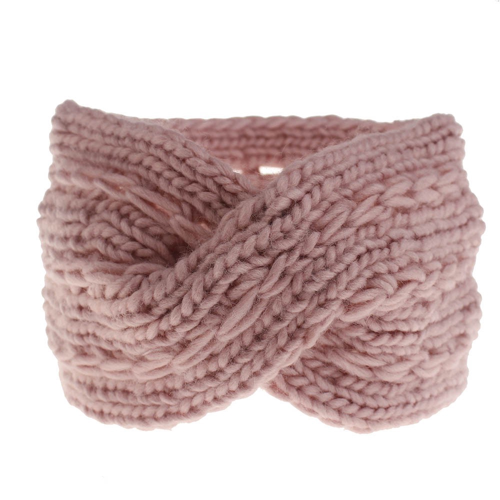 New Thick Woolen Hairband Diagonal Crossover Section Europe and America Winter Hair Accessories