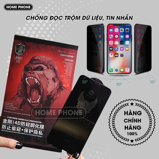Kính cường lực Iphone chống nhìn trộm KINGKONG 4D chính hãng công dụng chống bám vân tay, loang nước... CL-KK-001