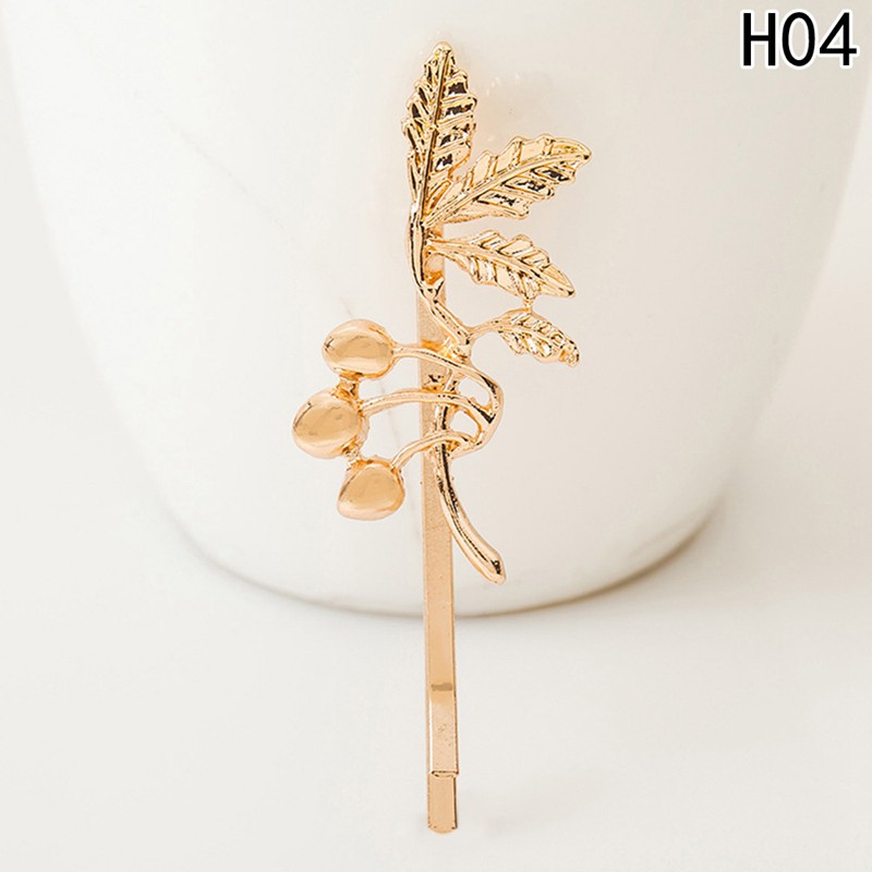 Kẹp Tóc Kim Loại Hình Chiếc Lá Xinh Xắn Cho Nữ