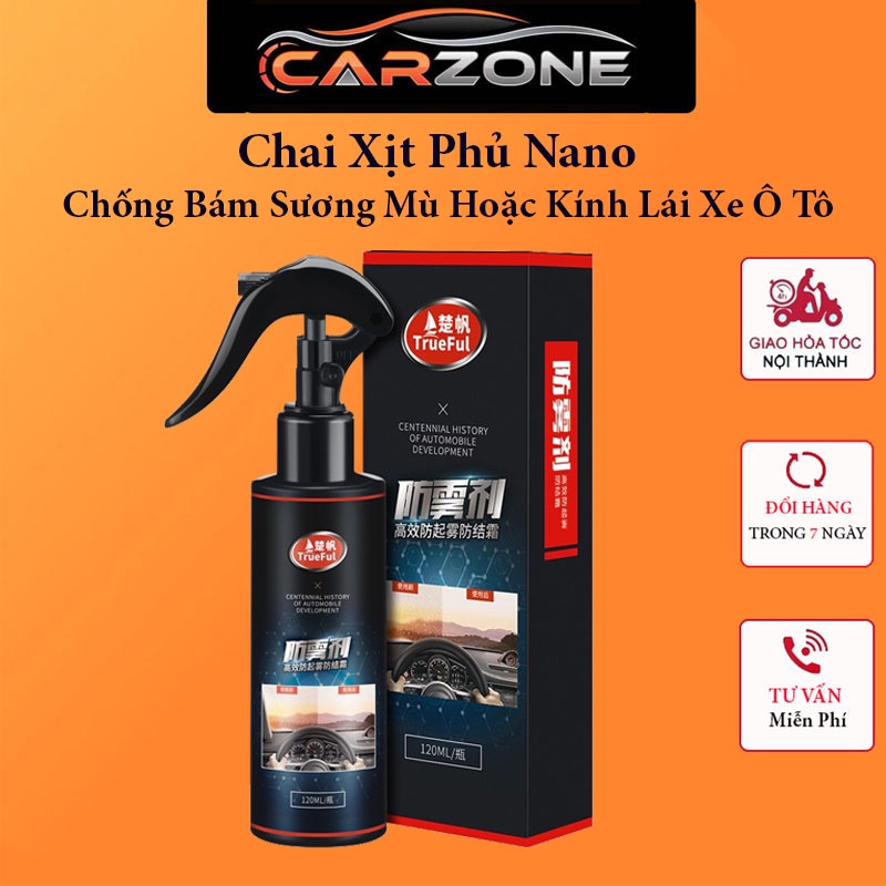 Chai Xịt Phủ Nano Chống Sương Mù - Sử Dụng Chủ Yếu Xịt Kính Lái Xe, Dung Tích 120ml CARZONE.TOP