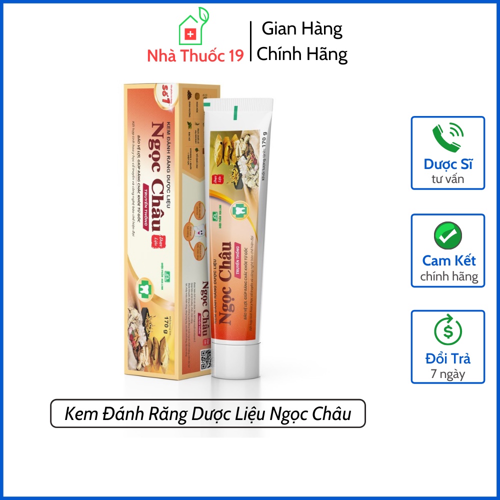 Kem Đánh Răng Dược Liệu Ngọc Châu 125g Chính Hãng