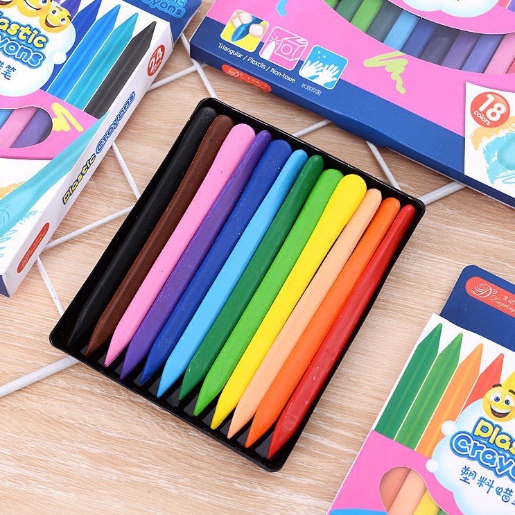 Bộ 18 Bút Sáp Màu Hữu Cơ tự nhiên an toàn cho bé và không bị lem tay