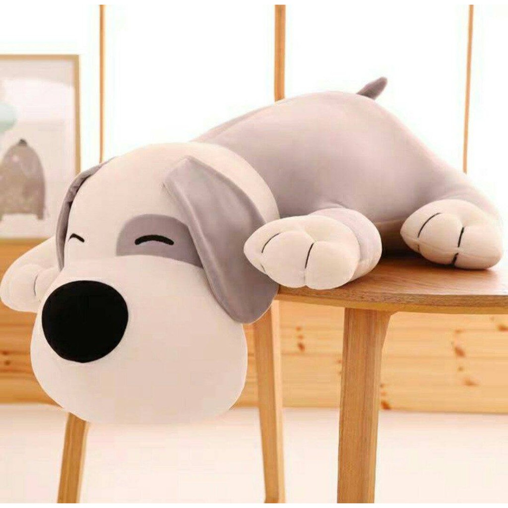 Chó bông mắt híp 85cm gòn mềm vải miniso cao cấp Siêu đáng yêu miễn phí gói quà + tặng thiệp