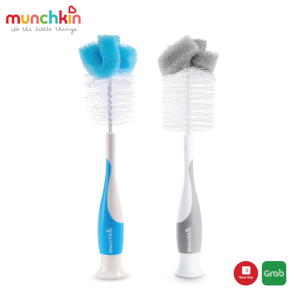 Cọ bình sữa và núm ty có mút Munchkin (chính hãng Hàn Quốc)