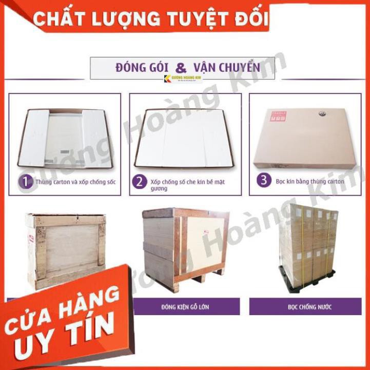 Gương toàn thân dán tường trang điểm không viền chữ nhật treo tương giá rẻ dễ lắp đắt 50X120- guonghoangkim Mirror