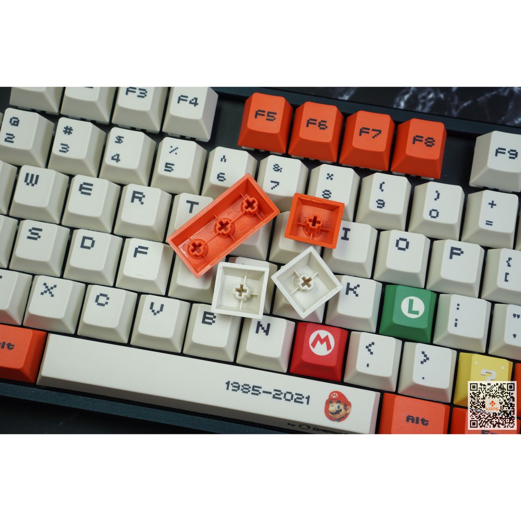 Keycap MARIO 2022 Full-box - 127 nút - CHERRY - PBT - Dyesub - cho bàn phím cơ (Filco, Leopold, IKBC, Edra, keychron)