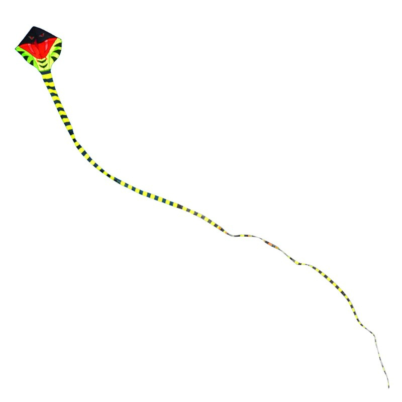 Diều tam giác thiết kế hình rắn lục đuôi dài độc đáo kích thước 15/30 mét