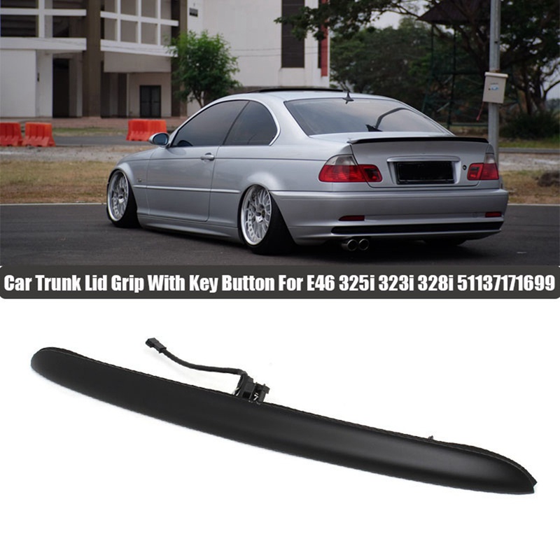 Tay Nắm Mở Cốp Xe Kèm Nút Khóa Màu Đen Cho BMW E46 325I 323I 328I 51137171699