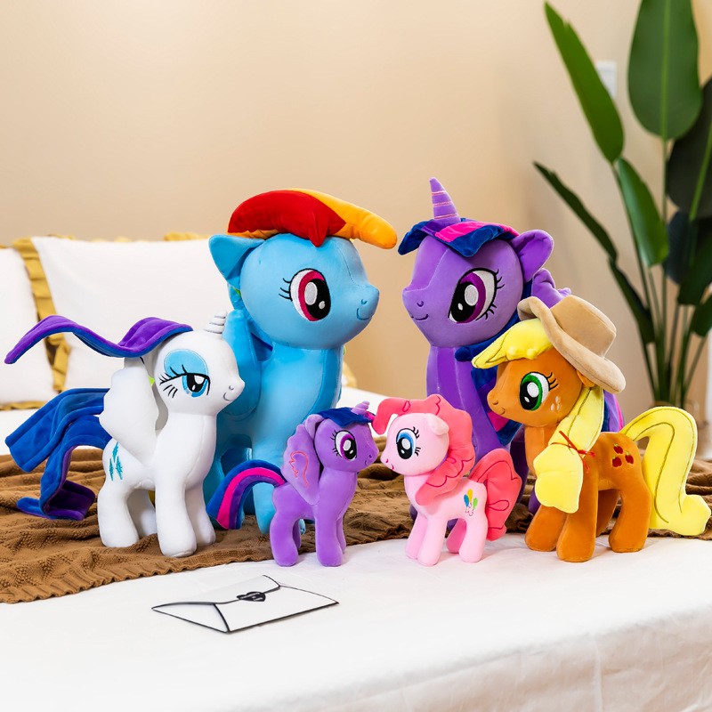 Gấu bông unicorn gối ôm Ngựa kỳ lân ,thú nhồi bông ngựa pony vải nhung co dãn 4 chiều siêu mềm mịn
