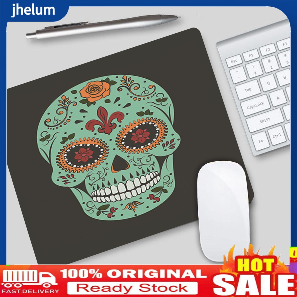 Miếng Lót Chuột Mềm Mại Chống Trượt In Hình Đầu Lâu