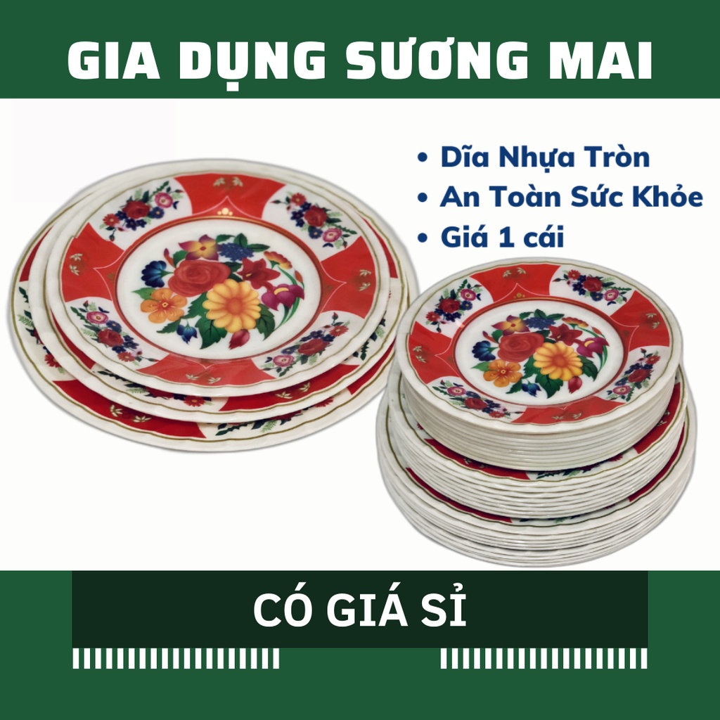 Dĩa Nhựa Tròn Đủ Kích thước An Toàn Sức Khỏe