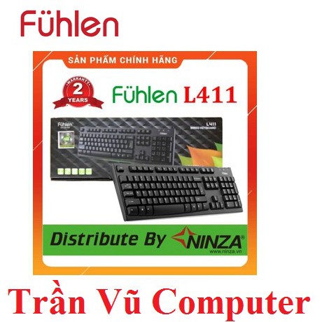 Bàn phím có dây Fuhlen L411, phím có dây Fuhlen l411, chính hãng, bảo hành 2 Năm