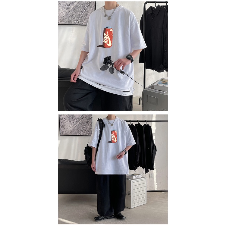 Áo Thun Tay Ngắn Phong Cách Hàn Quốc Size M-5XL Dành Cho Nam