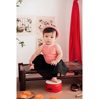 Yếm Lụa Đào Kèm Mấn 5 Màu Bé Gái