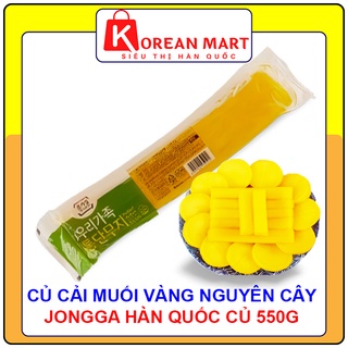 Củ cải muối vàng Hàn quốc nguyên cây Jongga củ 550g