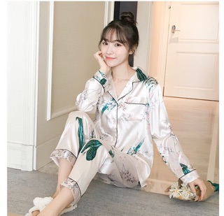 Bộ ngủ lụa cao cấp hình lá (có sẵn,ảnh thật)