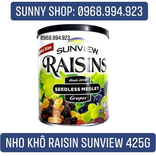 Nho khô không hạt Raisin Sunview 425g