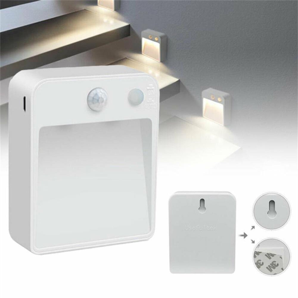 Night Light Battery Operated Step Lights LED Stair lights Motion USB PIR Sensor