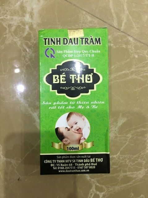 Tinh dầu tràm Bé Thơ chai 50 và 100ml (có tem chống hàng giả của công ty TNHH  MTV SẢN XUẤT TINH DẦU BÉ THƠ)