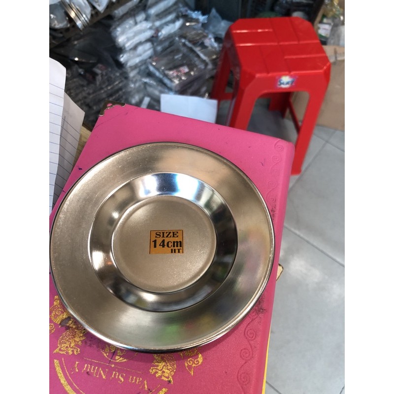 dĩa inox chẹt 14cm tới 28cm