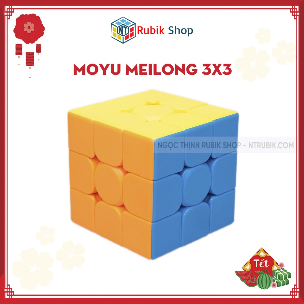 Rubik 3x3 Stickerless MoYu MeiLong MFJS Rubik 3 Tầng ngocthinhrubik