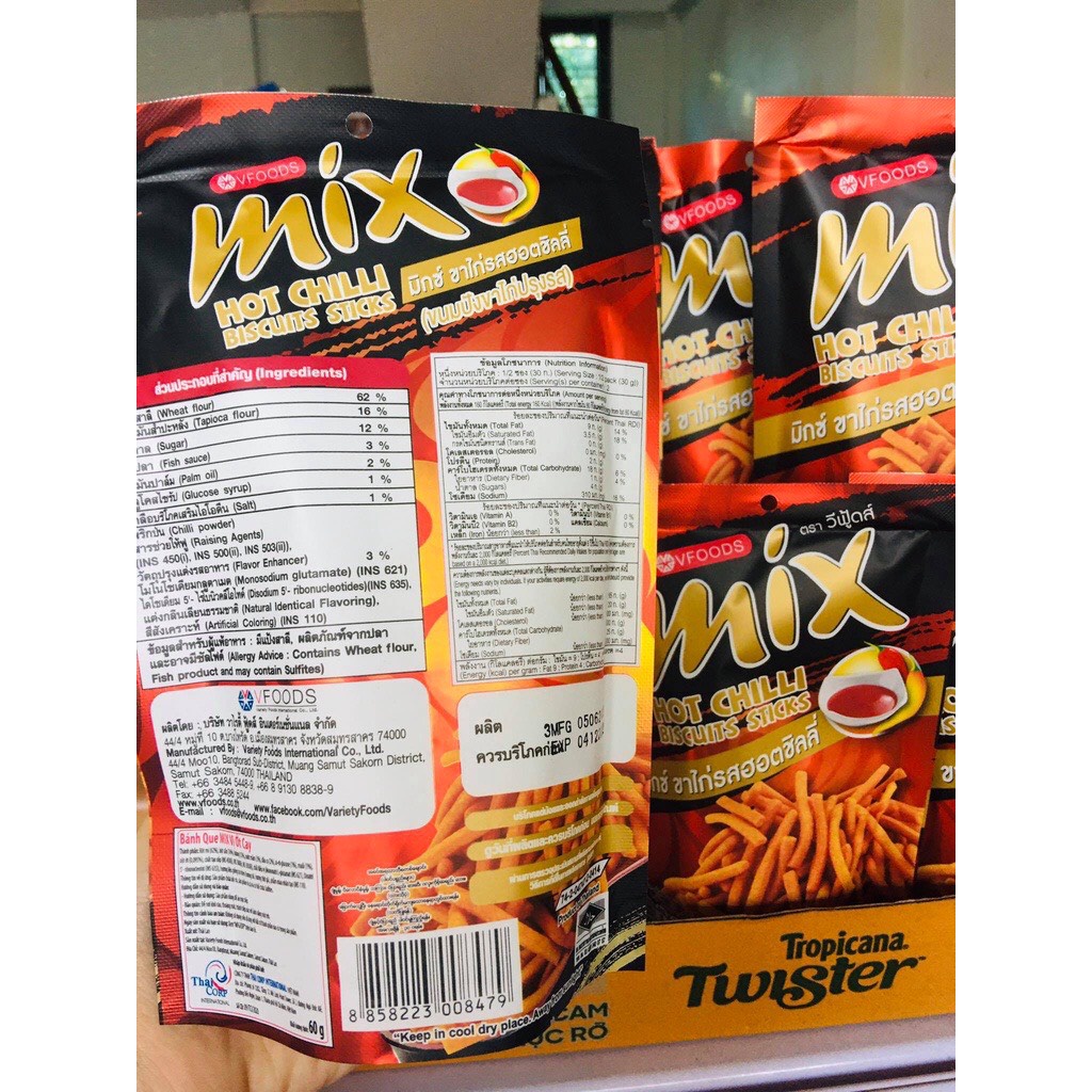 Bim Bim Mix Vfood Thái Lan Tăm Que 60g