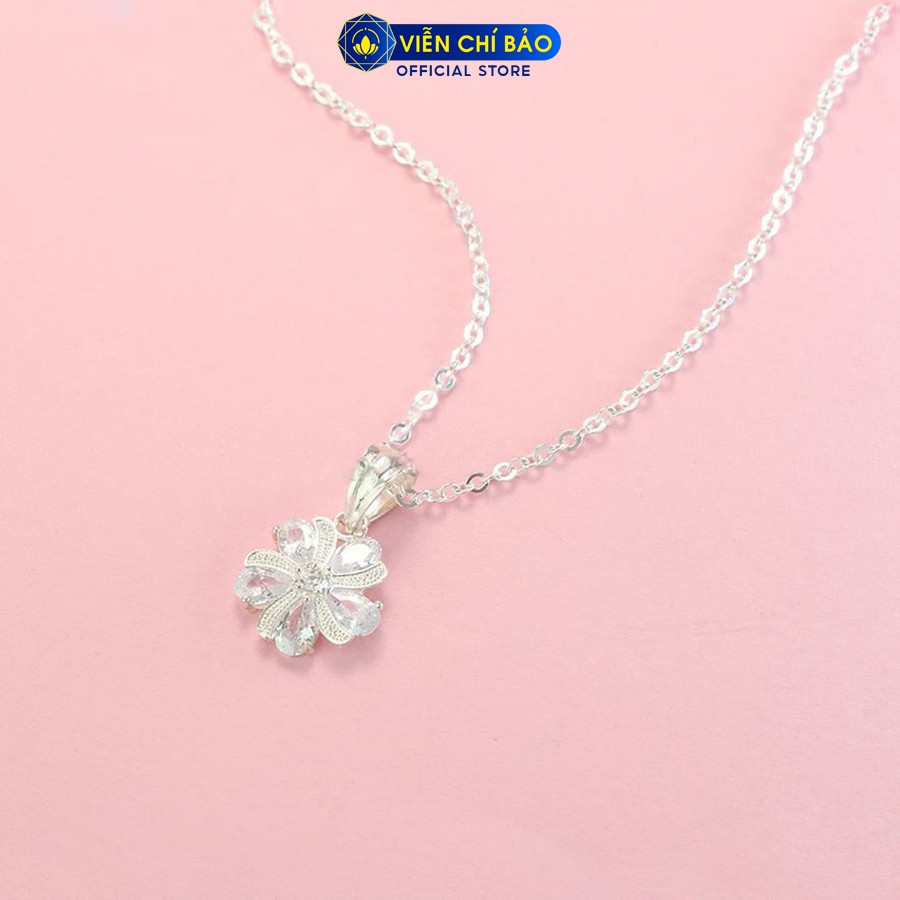 Dây chuyền bạc nữ Hoa Bách Nhật chất liệu bạc 925 thời trang phụ kiện trang sức nữ Viễn Chí Bảo D400786