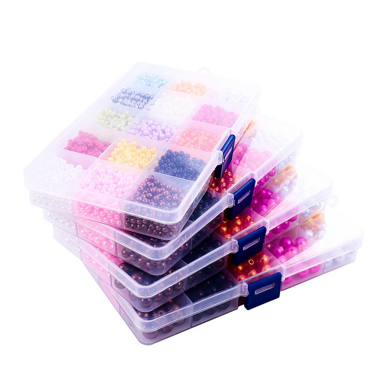 Bộ hạt ngọc trai nhân tạo tròn bằng ABS dùng trang trí sổ tay thủ công/ sổ lưu niệm/ may vá