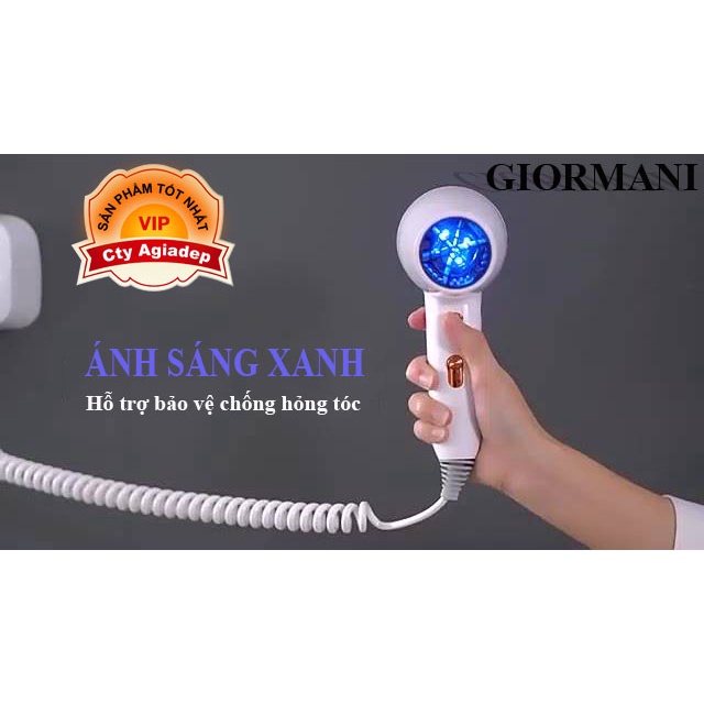 Máy sấy tóc treo tường có giá đỡ cho phòng tắm, Máy sấy tóc gắn tường cho khách sạn Giormani