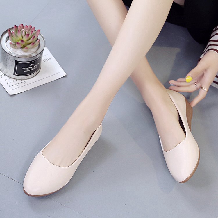 Giày búp bê IELGY đế mềm màu trơn thời trang cho nữ