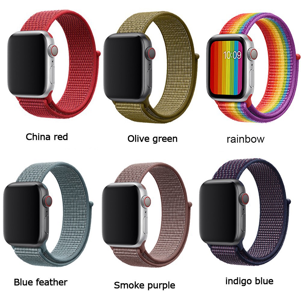 Dây đồng hồ nylon apple watch 44mm 40mm 38mm 42mm cho iwatch 6 se 5 4 3 2 1