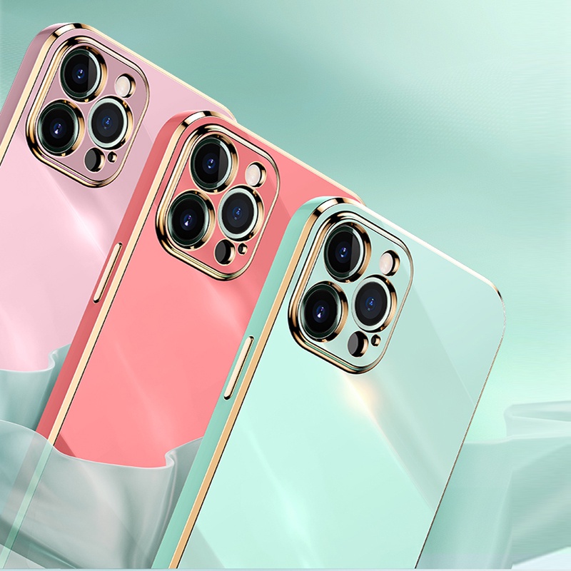 Ốp Điện Thoại TPU Silicon Mềm Mạ Điện Bảo Vệ Máy Ảnh Cho iPhone 12 Pro MAX