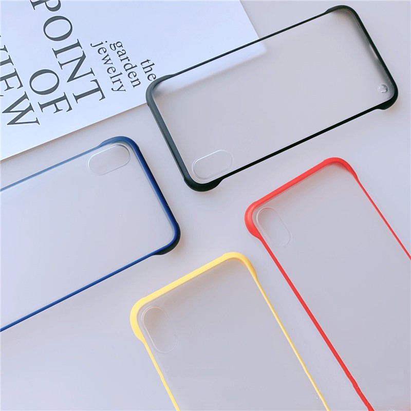 Ốp điện thoại acrylic cứng không viền chống sốc cho Xiaomi Mi 10 Lite Redmi 8A K20 K30 Pro Note 6 7 9S 8 10 Pro Ultra