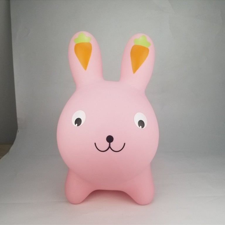 Thú nhún bơm hơi  𝑭𝒓𝒆𝒆𝒔𝒉𝒊𝒑  Đồ chơi thú nhún hình thỏ hồng Toys House cho bé kèm bơm