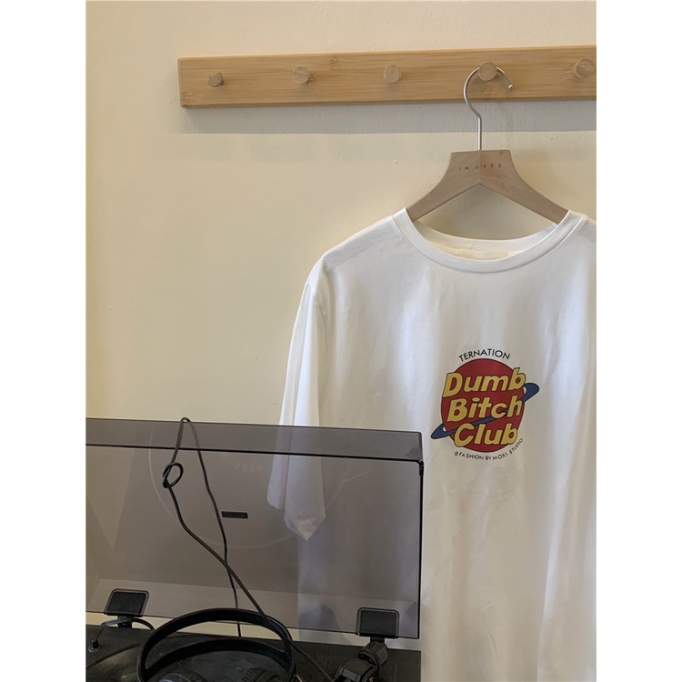 Áo thun tay ngắn cổ tròn in họa tiết phong cách retro thời trang mùa hè cho nữ