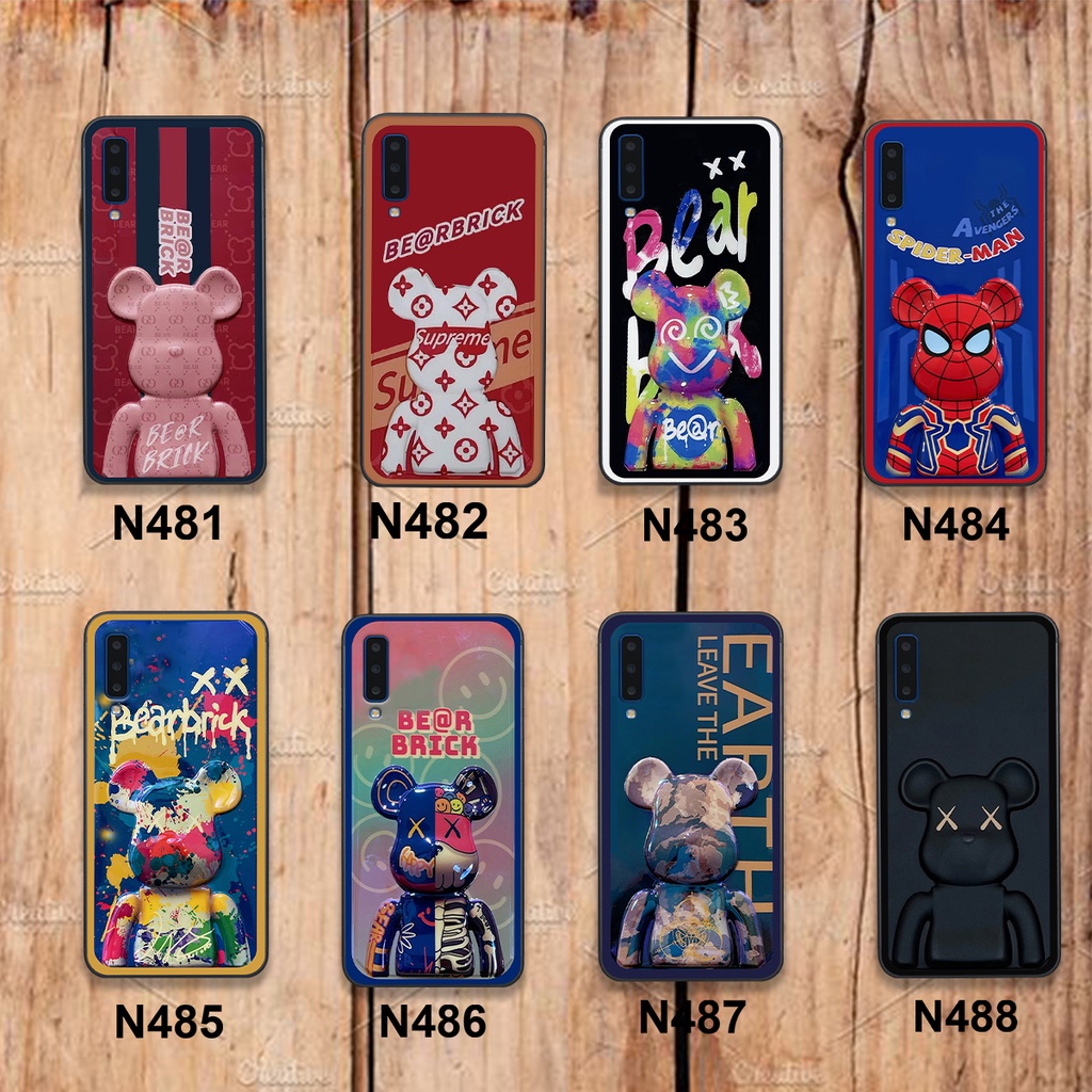 Ốp Samsung A7 2018 / A9 2018 bộ hình gấu bearick spider man cá tính phong cách siêu ngầu giá rẻ