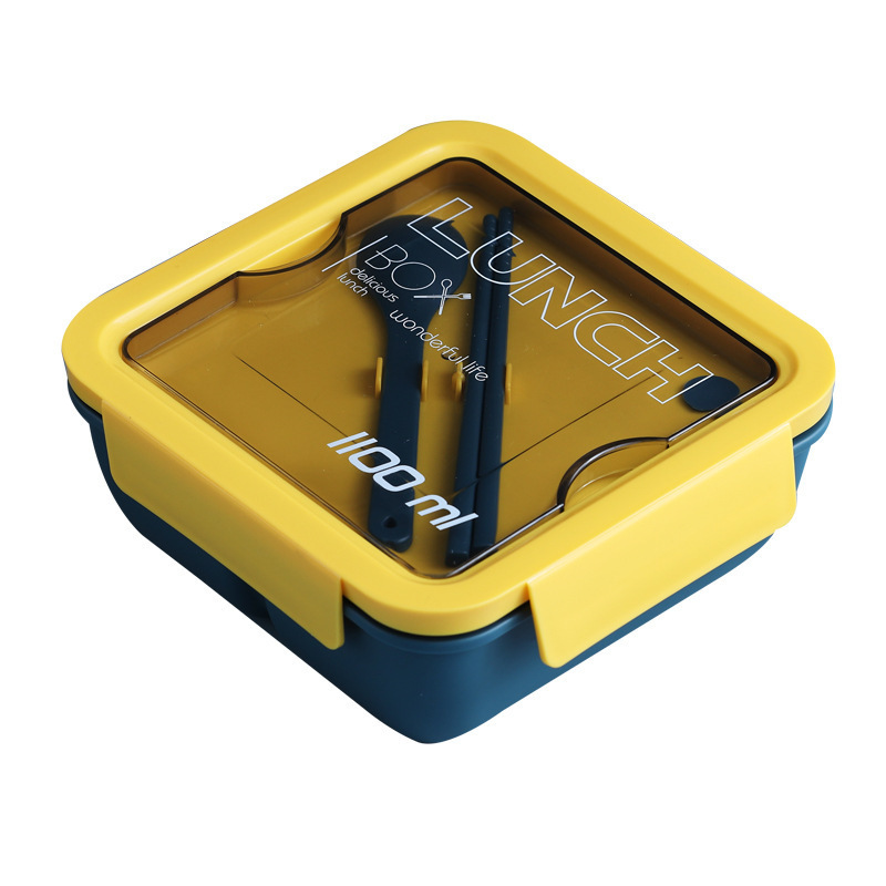 Hộp ONUOBAO đựng cơm bento kiểu vuông nhiều màu 1100ml