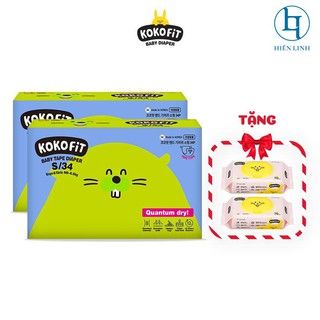 [Tặng 2 khăn ướt] - Combo 2 Tã/Bỉm dán/quần KOKOFiT Hàn Quốc size NB36/S34/M30/L26/XL22/Jumbo18