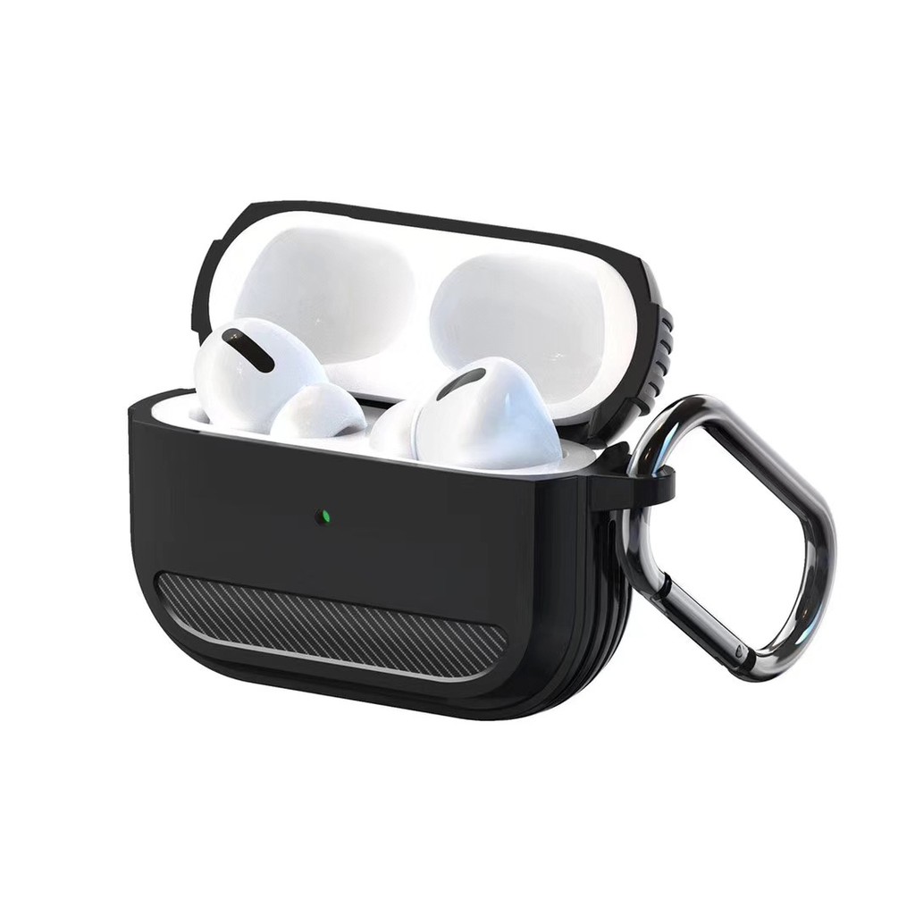 Case airpod 3 Vân Carbon dành cho Airpods 1/2/3/Pro, Case airpod pro chống sock, ốp bảo vệ tai nghe - Mèo Ú