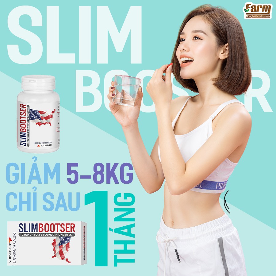Viên giảm cân an toàn SlimBooster USA Chính Hãng - Tặng 17 Miếng Mặt Nạ Kim Cương Korea | BigBuy360 - bigbuy360.vn