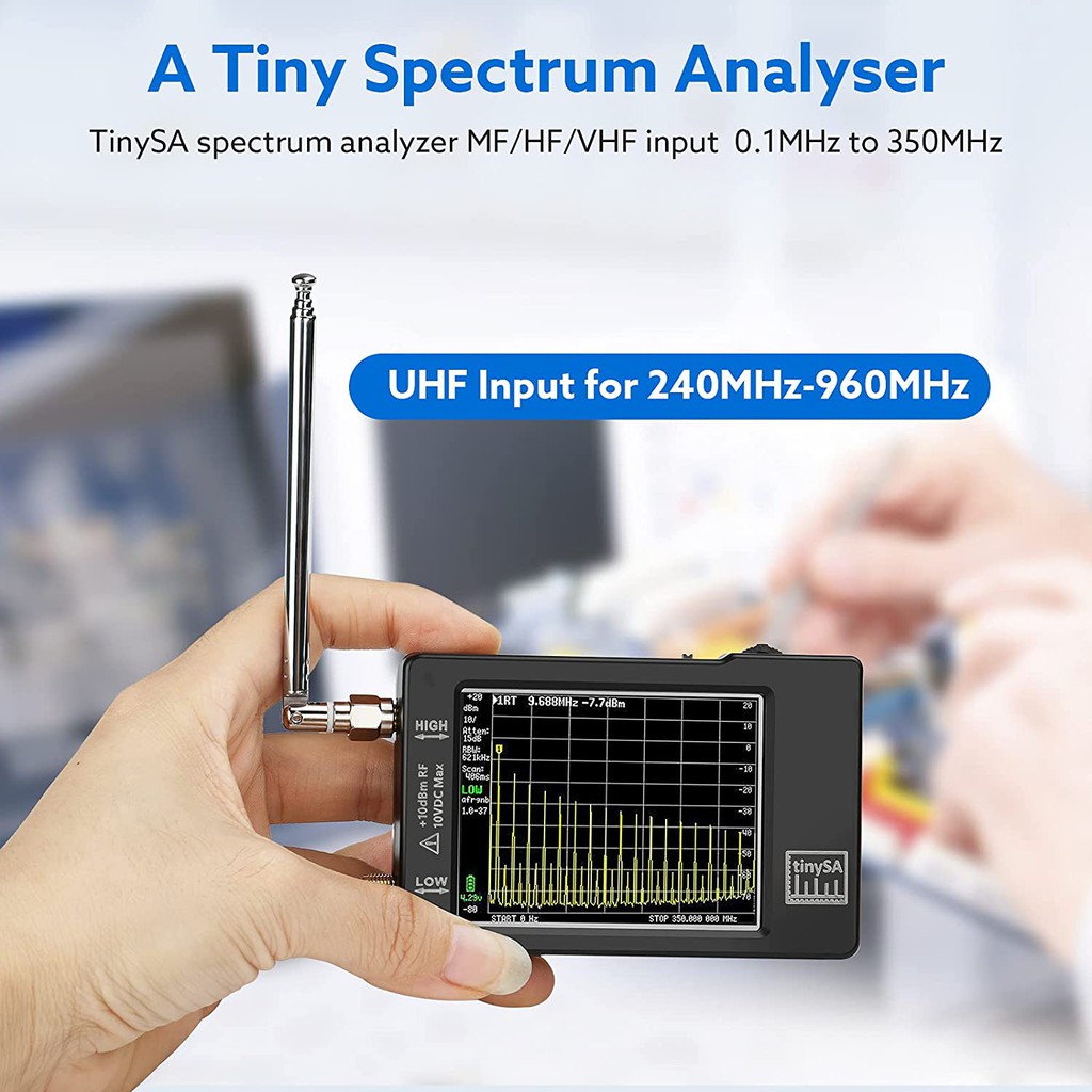Máy phân tích quang phổ TINYSA 100khz-950Mhz
