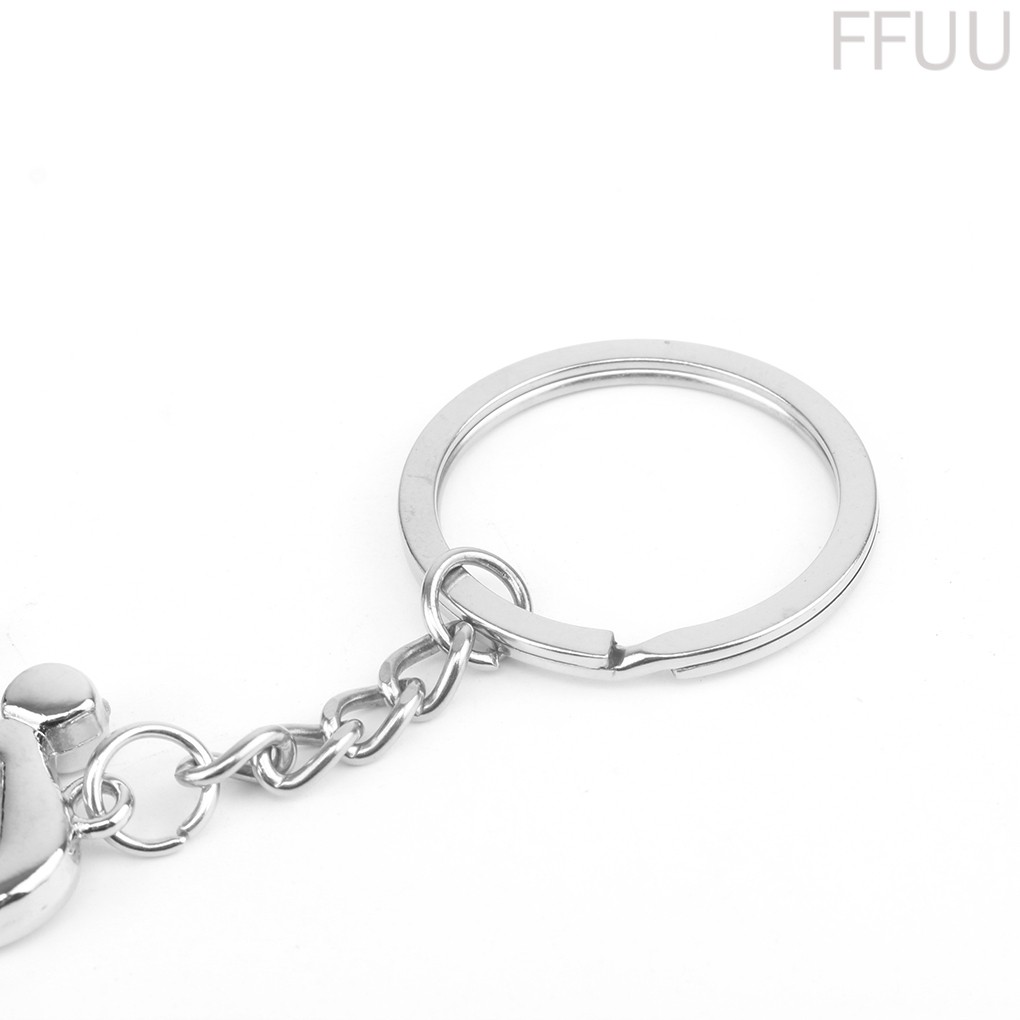 Móc khóa kim loại kiểu xe đạp độc đáo màu bạc