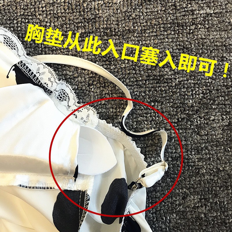 💯✴FREESHIP ĐƠN 150K💯✴ [size M/L/XL _mút đệm ngực ]bộ ngủ lụa sexy, váy ngủ sexy lụa họa tiết chấm bi SLDB160pp | BigBuy360 - bigbuy360.vn